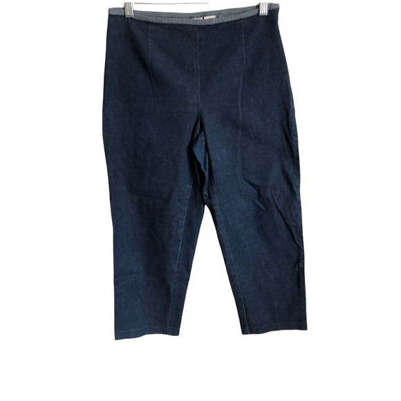 Crossroads Petite No Pockets Stretch Denim Capris - Picture 1 of 7